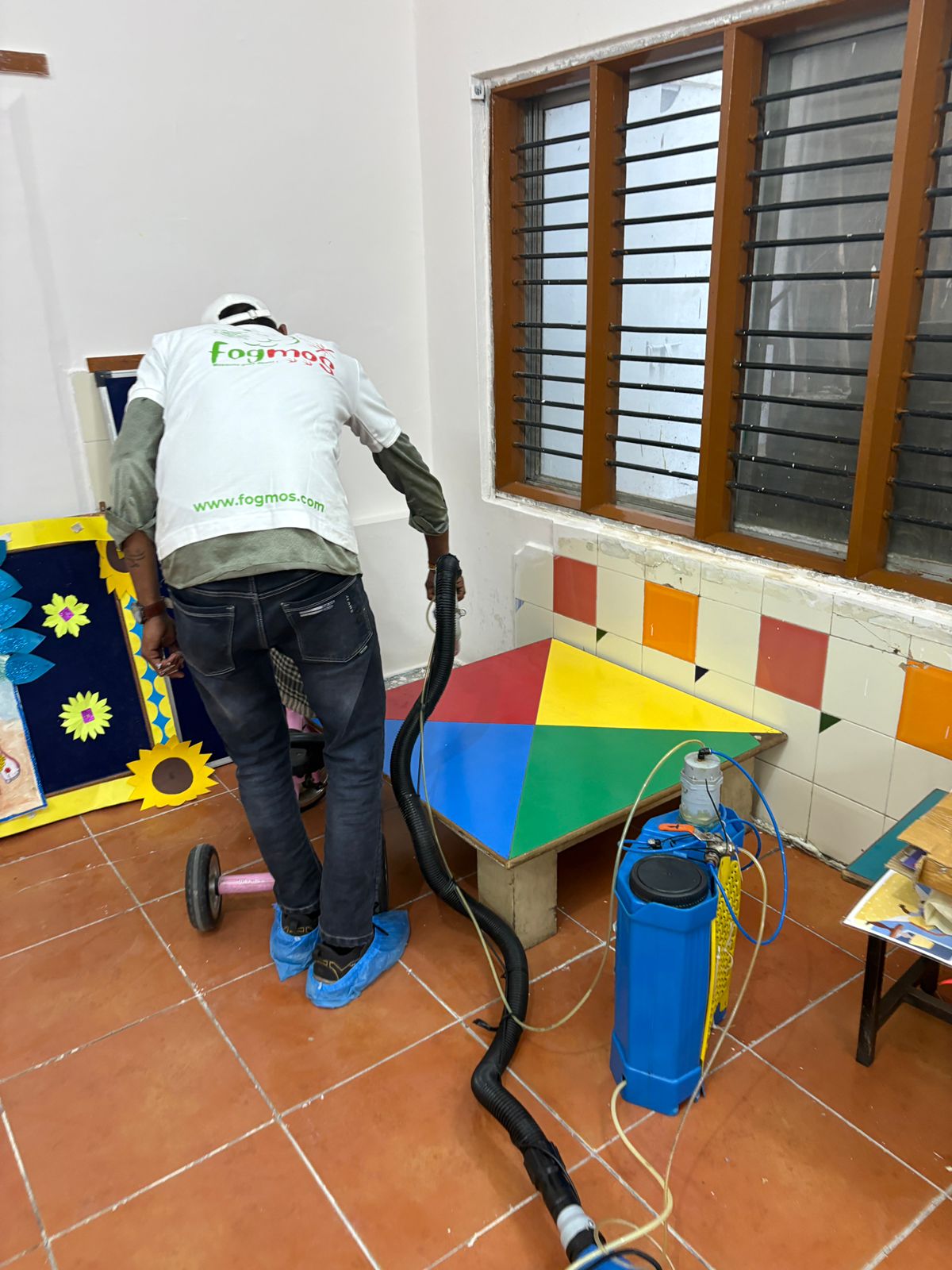 Safe treatment in children's play area